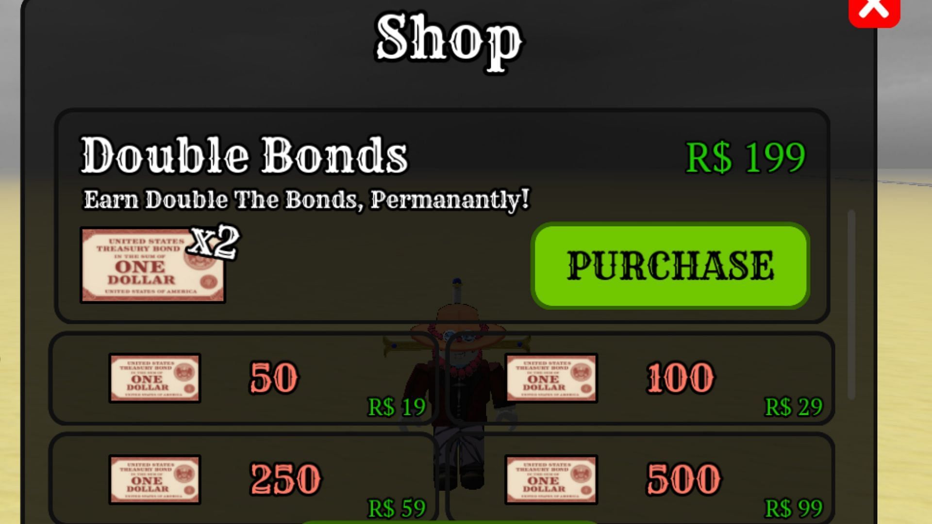 Bonds is the chief in-game currency (Image via Roblox)